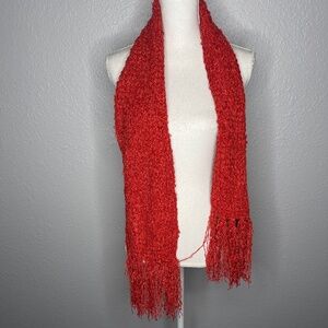 Orange Nordstrom Scarf with fringe ends